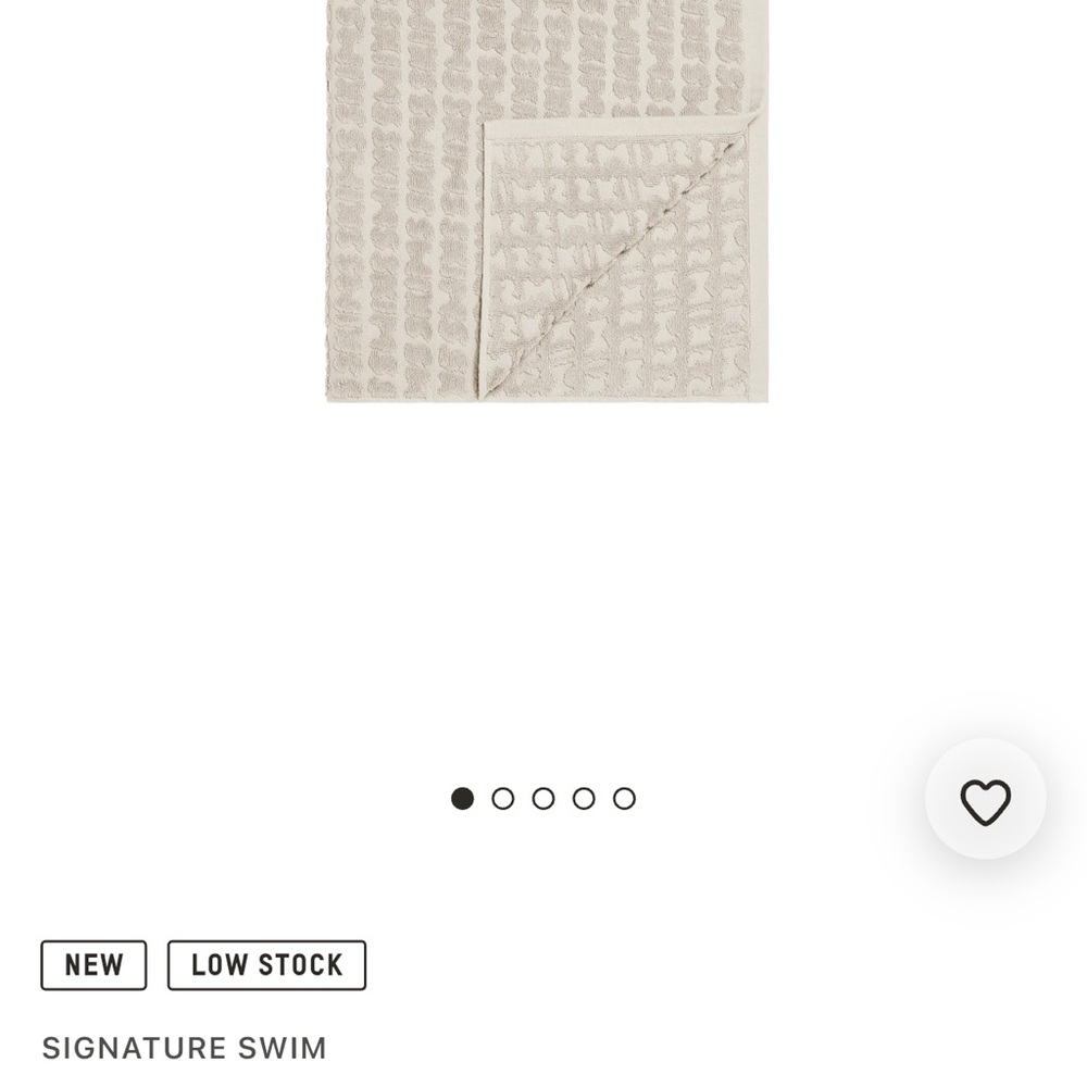 SKIMS Cream Textured Beach Towel